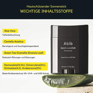Abib Quick Sunstick Protection Bar LSF 50 PA++++ 22g Sonnenschutzstift
