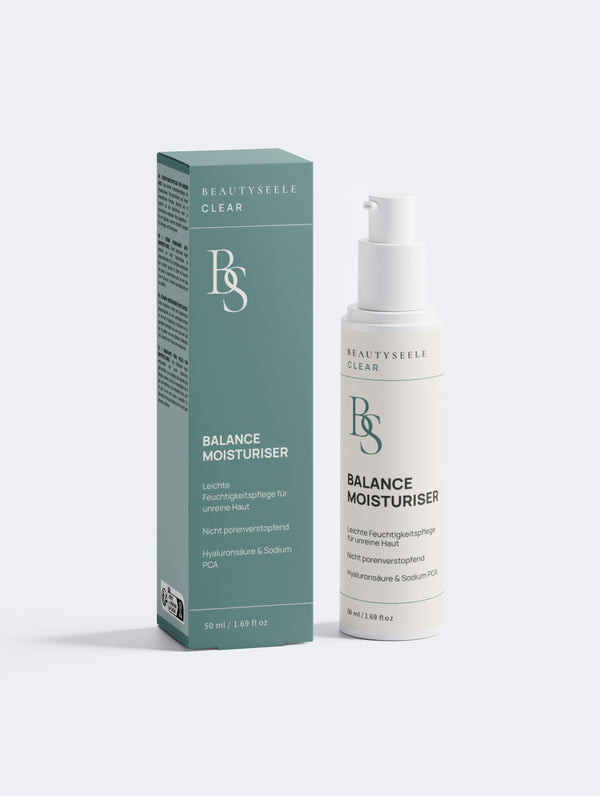 BEAUTYSEELE CLEAR Balance Moisturiser – leichte Feuchtigkeitscreme für unreine Haut, 50 ml