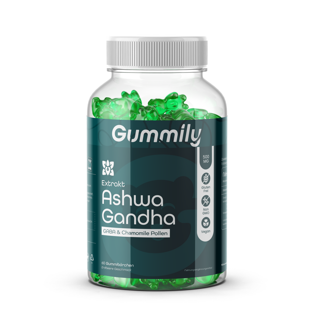 Ashwagandha Extract Gummies 50 mg (30:1) – Strawberry, Vegan