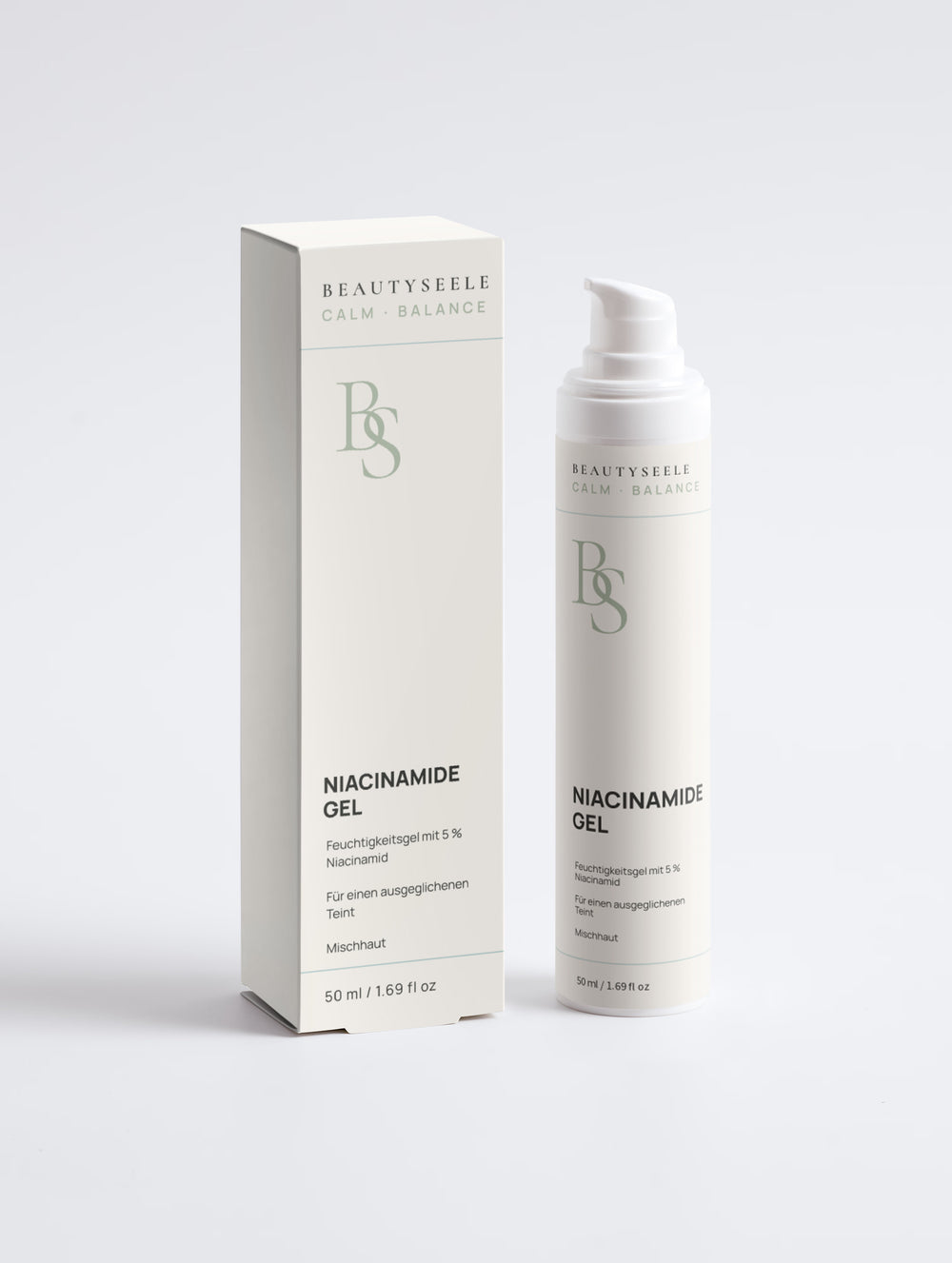 BEAUTYSEELE CALM BALANCE Niacinamide Gel – Feuchtigkeitsgel mit 5% Niacinamid, 30 ml