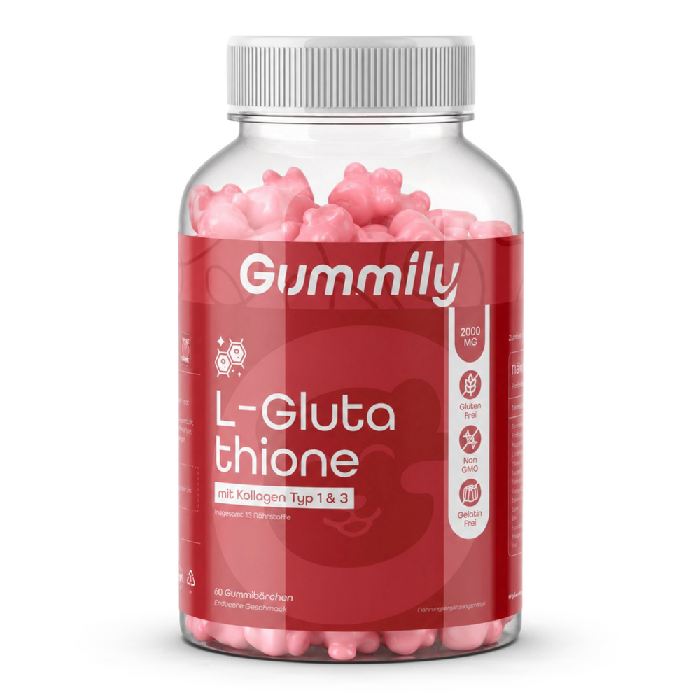 L-Glutathione Gummies with Marine Collagen Type 1 & 3 – Strawberry