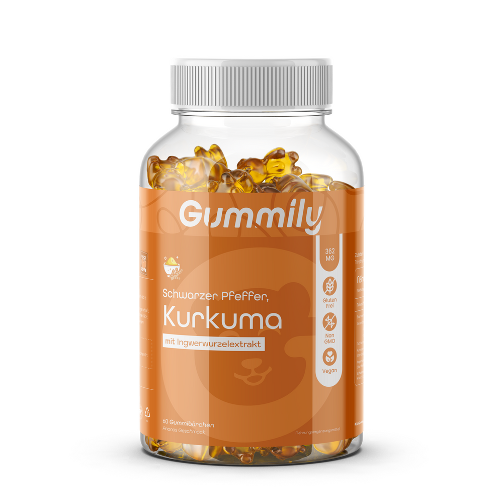 Turmeric & Ginger Gummies with Black Pepper – Pineapple