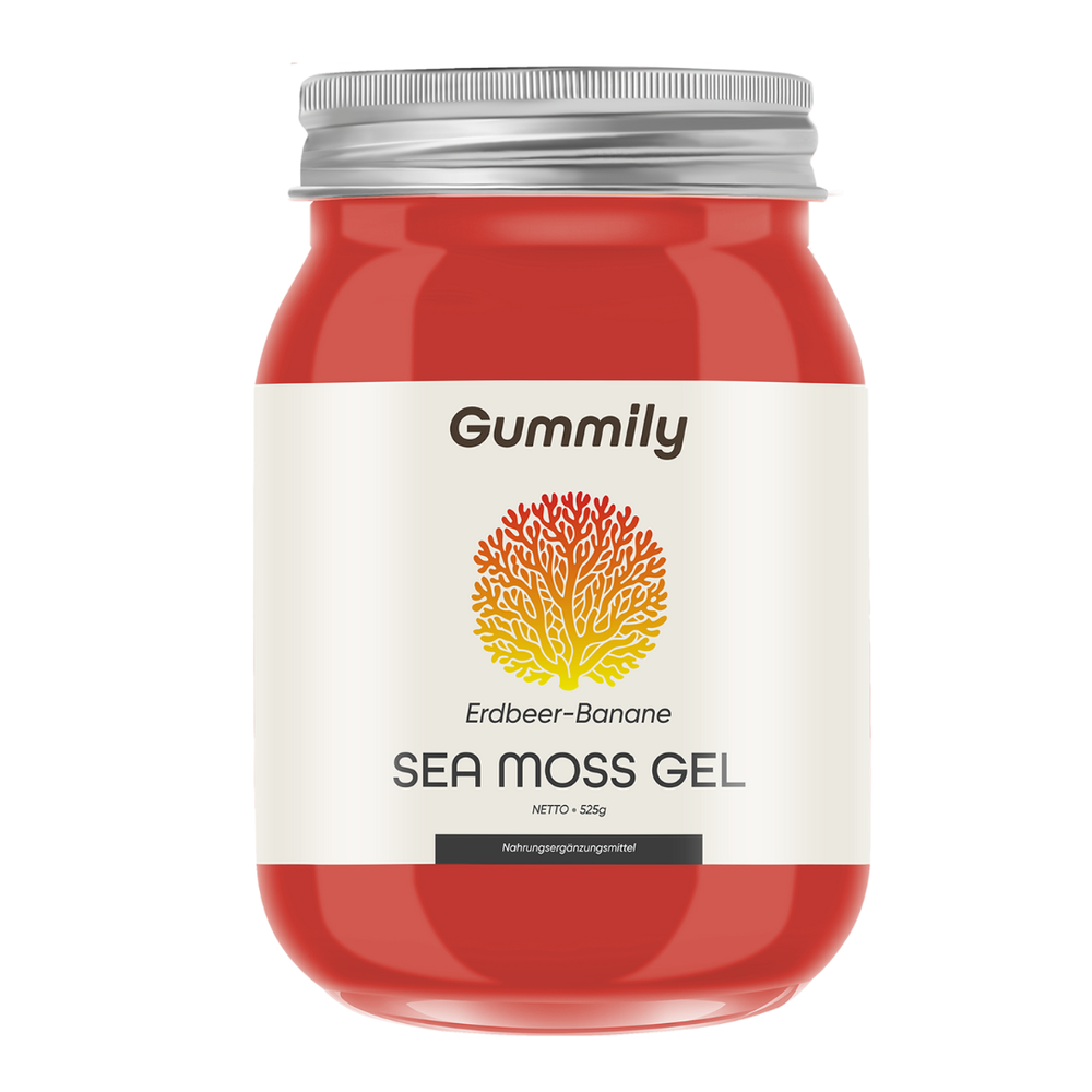 Organic Sea Moss Gel with Banana & Strawberry – Wild Harvested