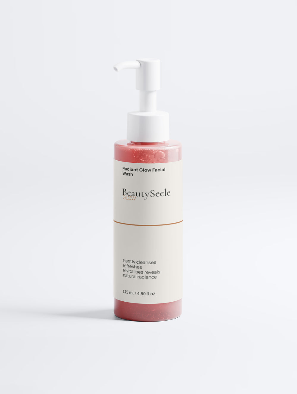 BEAUTYSEELE GLOW Radiance Cleanser – erfrischendes Gesichtswaschgel für normale & ölige Haut, 145 ml