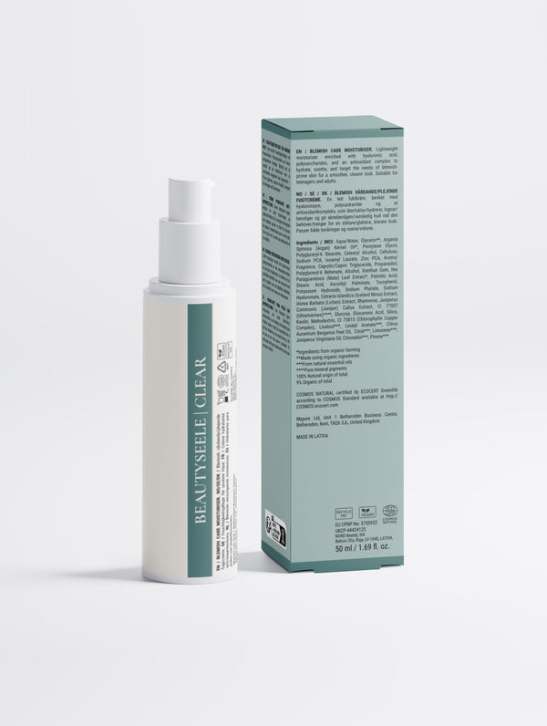 BEAUTYSEELE CLEAR Balance Moisturiser – leichte Feuchtigkeitscreme für unreine Haut, 50 ml