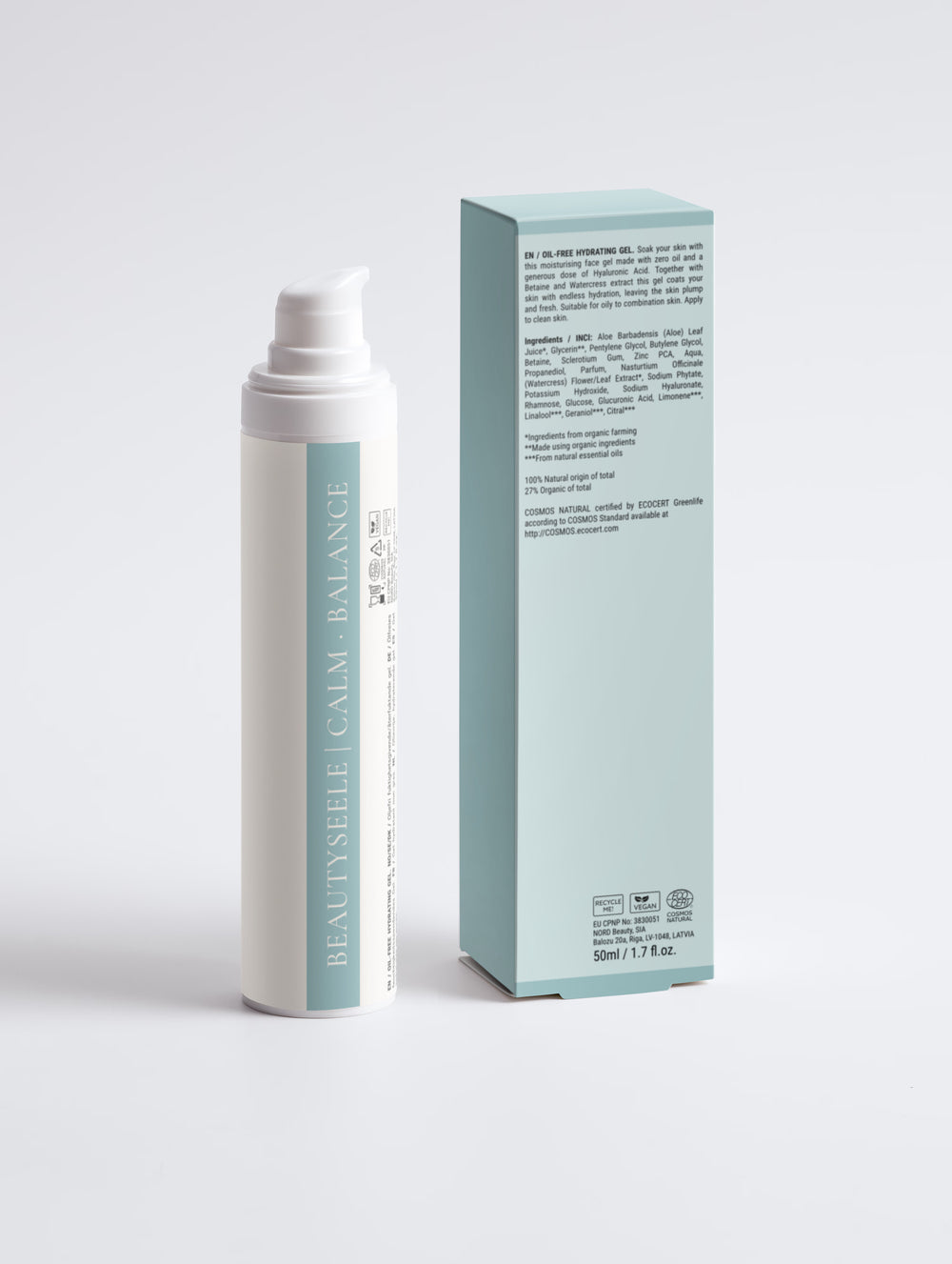 BeautySeele CALM BALANCE Gel Cream – ölfreie Feuchtigkeitspflege, 50 ml