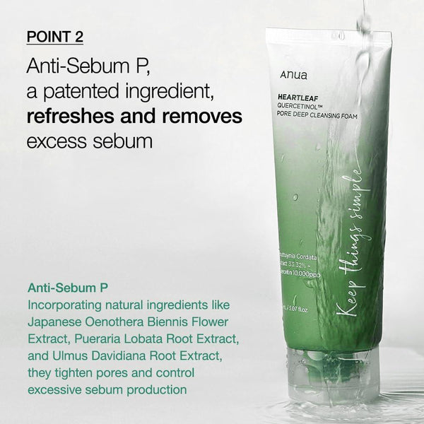 Anua Heartleaf Quercetinol Pore Deep Cleansing Foam 150 ml