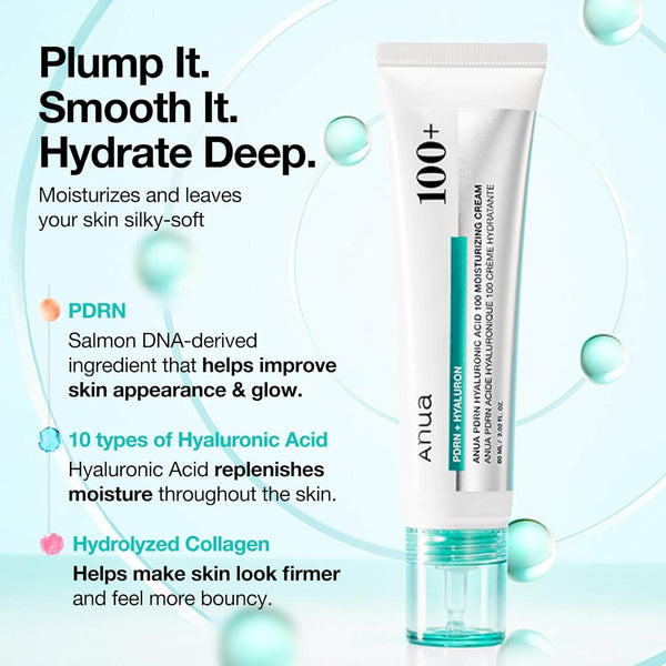 Anua PDRN Hyaluronic Acid 100 Moisturizing Cream 60 ml