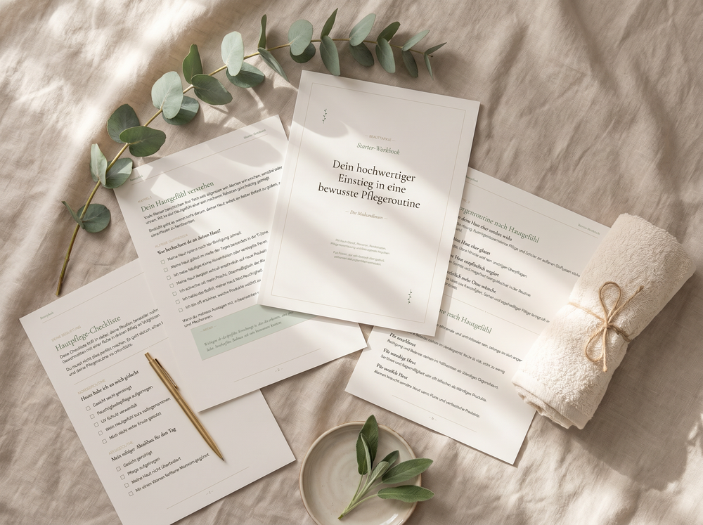 BeautySeele Starter-Workbook Cover – digitales Hautpflege-Workbook für eine bewusste Pflegeroutine