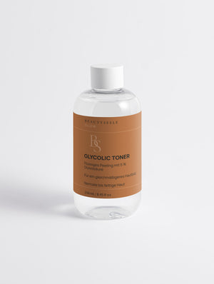 BEAUTYSEELE GLOW Glycolic Toner – 5% Glykolsäure Peeling-Toner für ein glatter wirkendes Hautbild, 200 ml