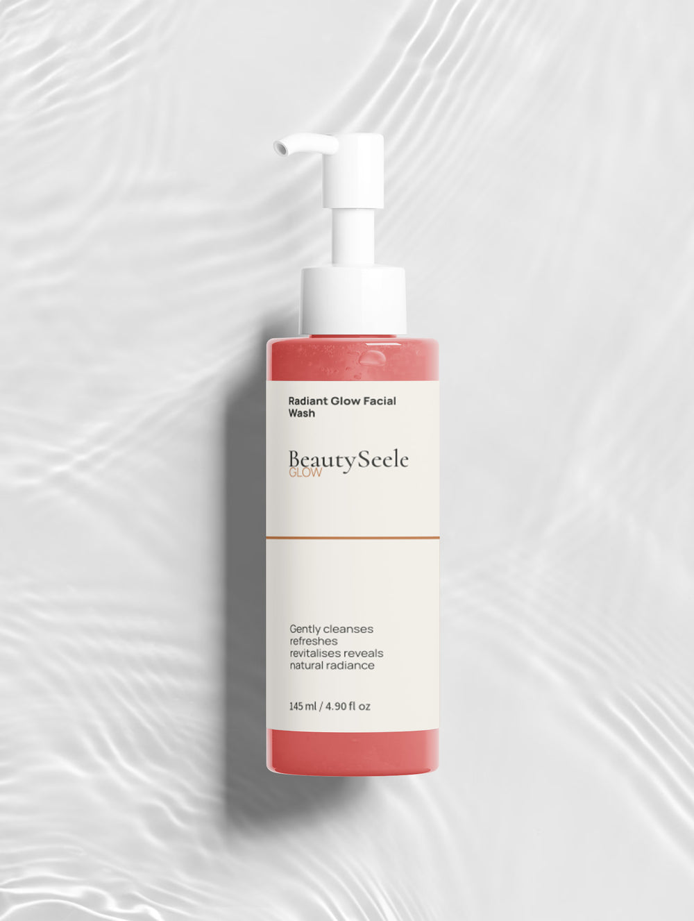 BEAUTYSEELE GLOW Radiance Cleanser – erfrischendes Gesichtswaschgel für normale & ölige Haut, 145 ml