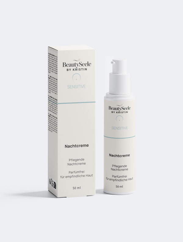 SENSITIVE Nachtcreme – Parfümfreie Nachtcreme für empfindliche Haut · 50 ml | BeautySeele by Kristin
