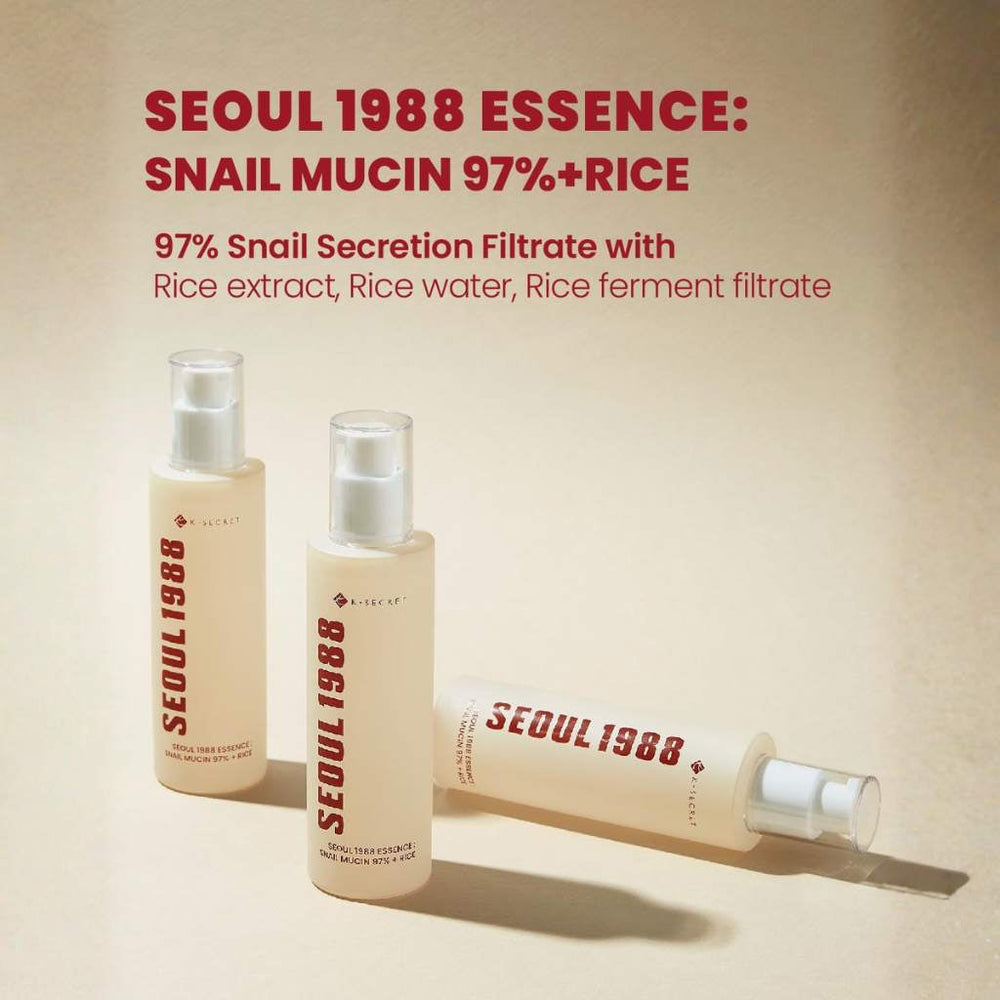 K-SECRET Seoul 1988 Essence Snail Mucin 97% + Rice 100ml