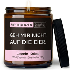 Kerze mit Deckel | geh mir nicht auf die eier.