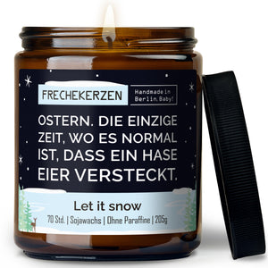 Kerze mit Deckel | ostern. die einzige zeit, wo es normal ist, dass ein hase eier versteckt.