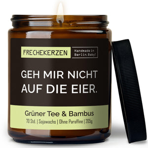 Kerze mit Deckel | geh mir nicht auf die eier.