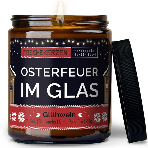 Kerze mit Deckel | osterfeuer im glas