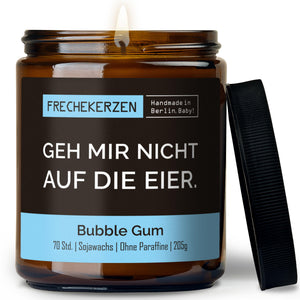 Kerze mit Deckel | geh mir nicht auf die eier.