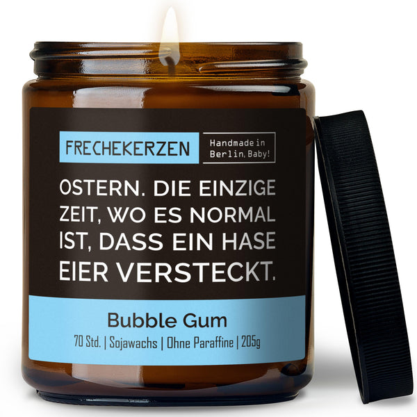 Kerze mit Deckel | ostern. die einzige zeit, wo es normal ist, dass ein hase eier versteckt.