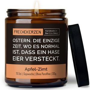 Kerze mit Deckel | ostern. die einzige zeit, wo es normal ist, dass ein hase eier versteckt.