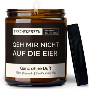Kerze mit Deckel | geh mir nicht auf die eier.