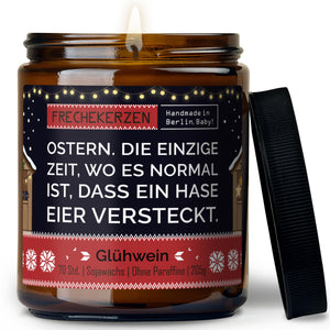 Kerze mit Deckel | ostern. die einzige zeit, wo es normal ist, dass ein hase eier versteckt.