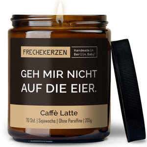 Kerze mit Deckel | geh mir nicht auf die eier.