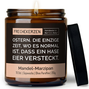 Kerze mit Deckel | ostern. die einzige zeit, wo es normal ist, dass ein hase eier versteckt.