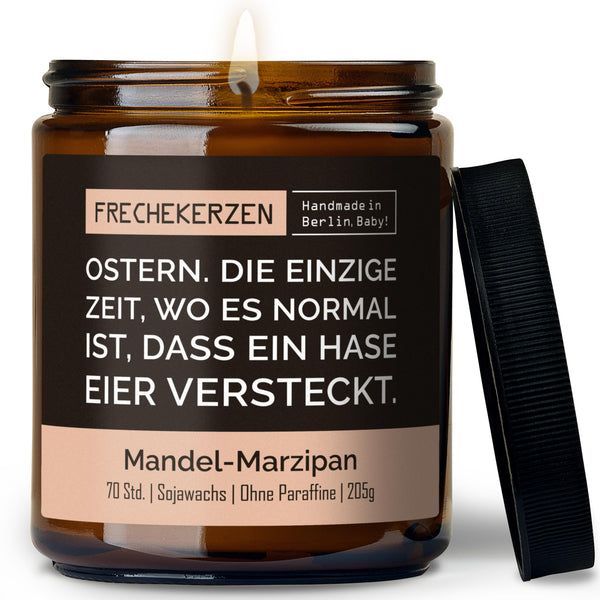 Kerze mit Deckel | ostern. die einzige zeit, wo es normal ist, dass ein hase eier versteckt.