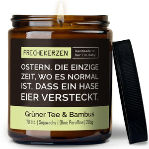 Kerze mit Deckel | ostern. die einzige zeit, wo es normal ist, dass ein hase eier versteckt.