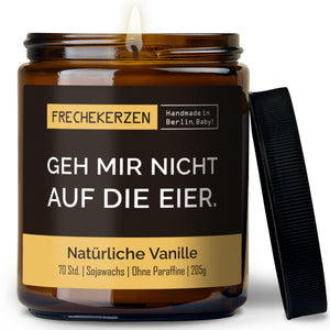 Kerze mit Deckel | geh mir nicht auf die eier.