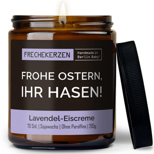 Geschenkkerze | frohe ostern, ihr hasen!