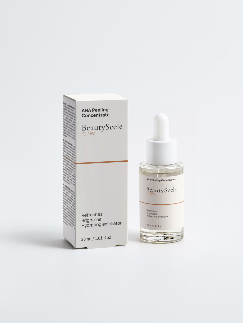 BEAUTYSEELE GLOW AHA Peel Concentrate – 10% Milchsäure Peeling für einen strahlend wirkenden Teint, 30 ml