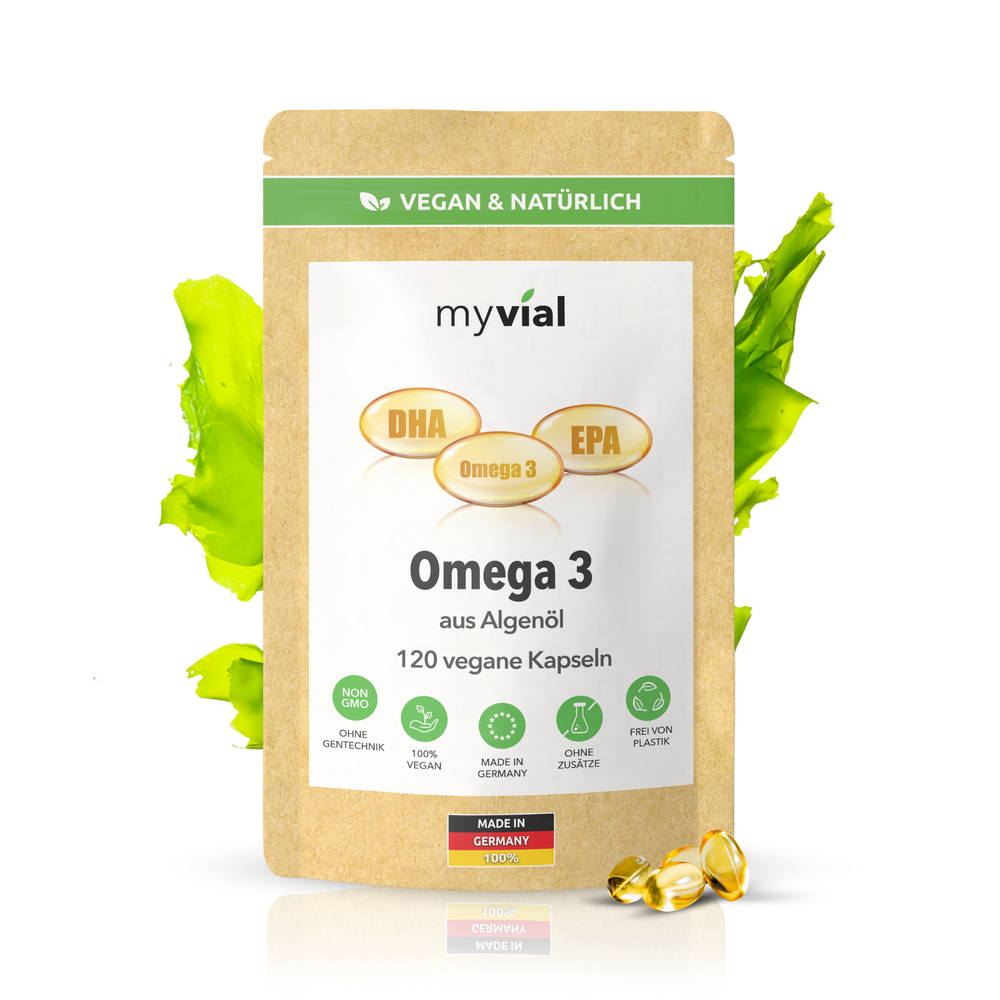 Omega 3 Kapseln aus Algenöl - Vegan