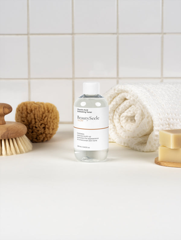 BEAUTYSEELE GLOW Glycolic Toner – 5% Glykolsäure Peeling-Toner für ein glatter wirkendes Hautbild, 200 ml